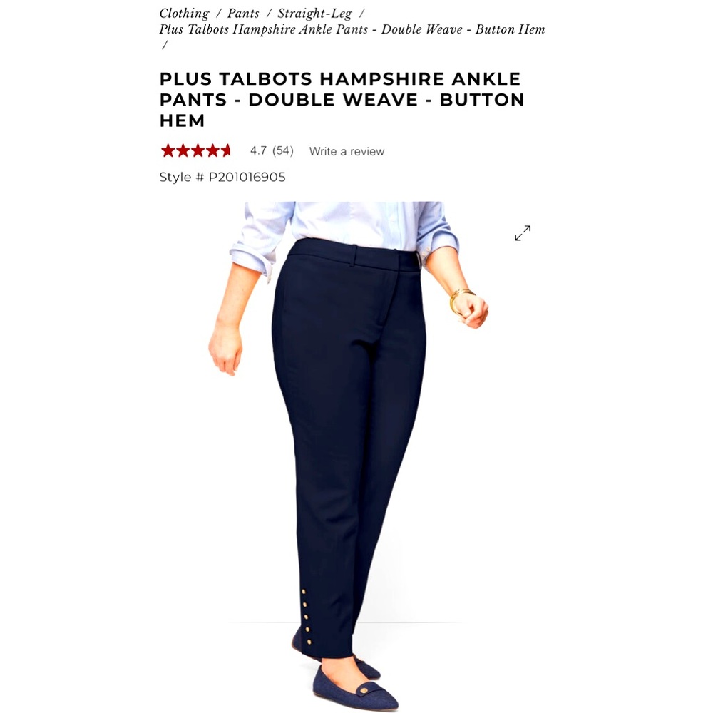 Talbots Plus Hampshire Ankle Pants